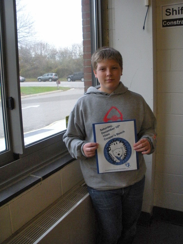 Nick Knoebel with his winning logo.