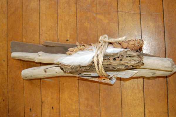Driftwood fire-starter bundles are sold at Hildreth's in Southampton.
