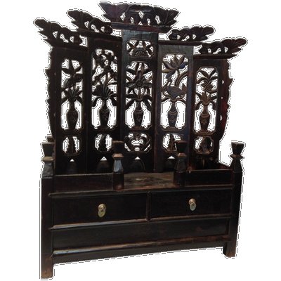 Antique ornate wooden Chinese altar. COURTESY SOTHEBY'S HOME