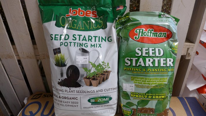 You may find up to a half dozen seed starting mixes. Experiment with small bags until you find a brand that works best for you. Don’t be fooled by the "organic" label, though. By their nature, seed starting mixes are all organic. ANDREW MESSINGER