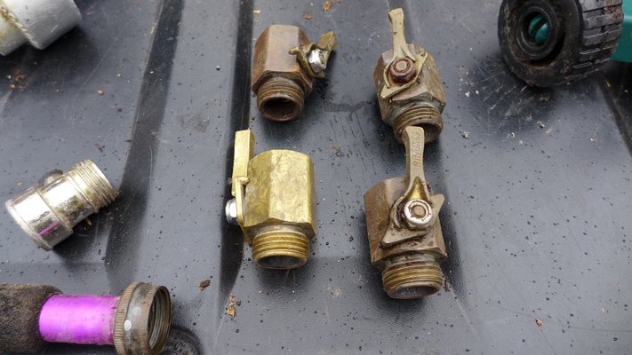 Brass valves are expensive but unlike plastic ones these will last for a decade if cleaned and stored indoors for the winter. ANDREW MESSSINGER