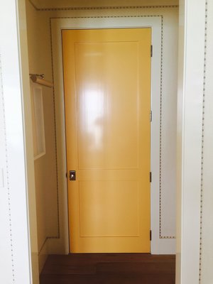 Painted yellow door. MARSHALL WATSON