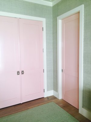 Paired colorful doors. MARSHALL WATSON
