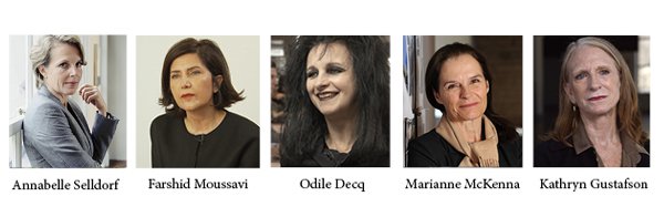 The subjects behind "Making Space/ 5 Women Changing the Face of Architecture." COURTESY MELISSA ULREY