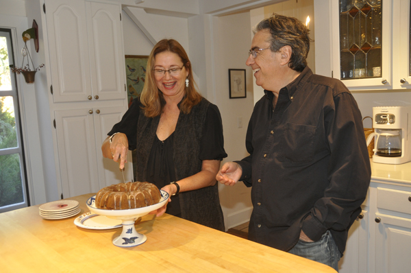 Architect Lee Skolnick with his wife, Jo Ann, in their Sag Harbor home.