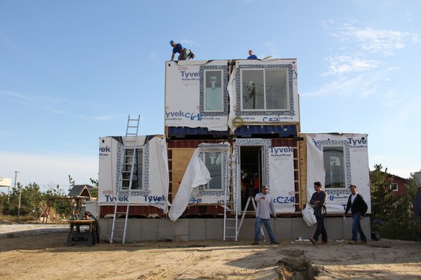 The Beach Box is assembled in 2011. COURTESY CHRISTIE ANDERSON