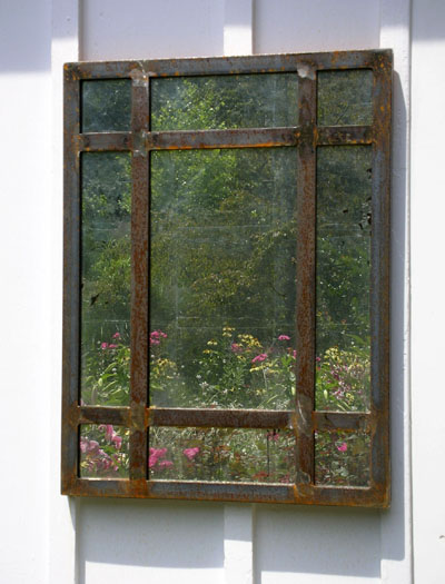 Mirrors by Mary Gotovich in her home in East Hampton.