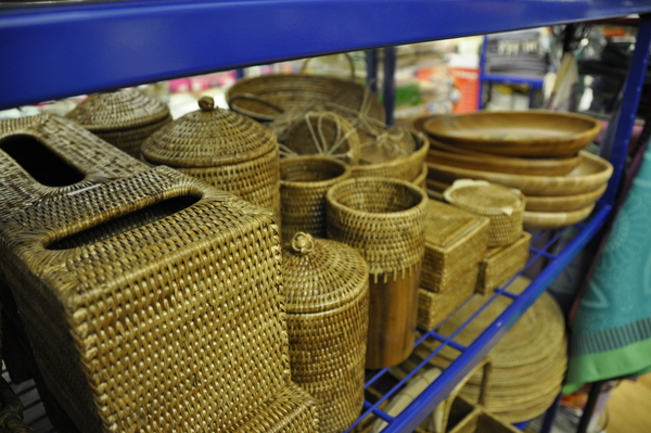 Bamboo housewares at Loaves & Fishes Cookshop in Bridgehampton.