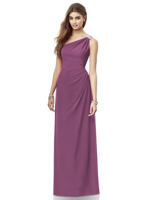 Pantone's 2014 Color of the Year, Radiant Orchid, is already being realized in fashion, housewares, interior design and furnishings. COURTESY DESSY DRESSES