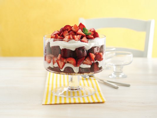 Rockin' Red Velvet Trifle from "Hungry Girl 200 Under 200: Just Desserts." By VAL BOURASSA