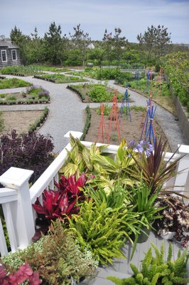 Scenes from Alexandra Munroe's and Robert Rosenkranz's garden in East Hampton. MICHELLE TRAURING