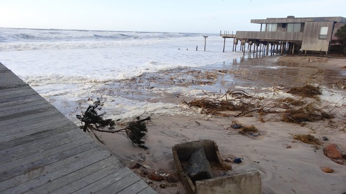 The Sagaponack shoreline took a beating after Hurricane Sandy. FIRST COASTAL