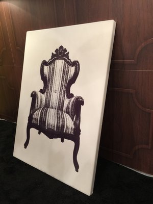 A silkscreen Victorian chair. MARHSALL WATSON