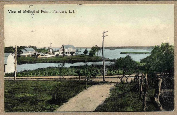 A postcard from around 1910 of what was then known as Methodist Point. It is the property at 1040 Flanders Road.