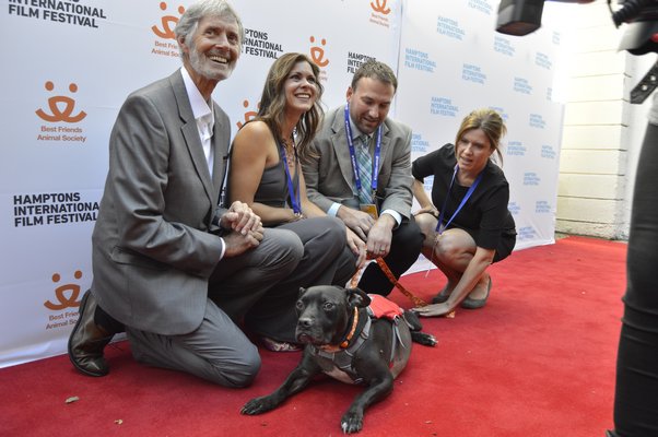 October 15 -- Cherry the pit bull starred in filmmaker Darcy Dennett's documentary "The Champions," which screened during the Hamptons International Film Festival.