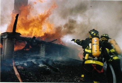 The fire in 1997. COURTESY MONTAUK LIBRARY