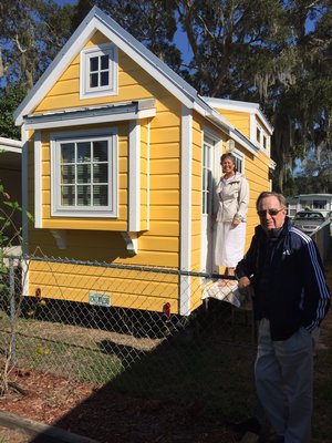 Southampton residents Debra Peters and Ken Navan beside their new tiny