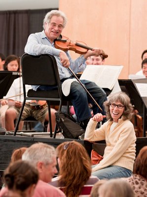 Itzhak Perlman performs alongside wife and co-founder of PMP, Toby Perlman. The Perlman's spend every summer cultivating young artists' talent at their campus on Shelter Island, N.Y. COURTESY PERLMAN MUSIC PROGRAM