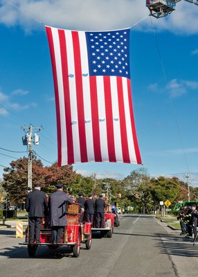 Funeral services for Allan William Schunk of Westhampton Beach were held on October 25.  COURTESY WESTHAMPTON BEACH FIRE DEPARTMENT