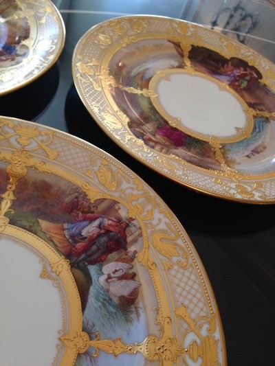 Wagnerian opera plates enhanced the high drama at family holiday festivities. MARSHALL WATSON