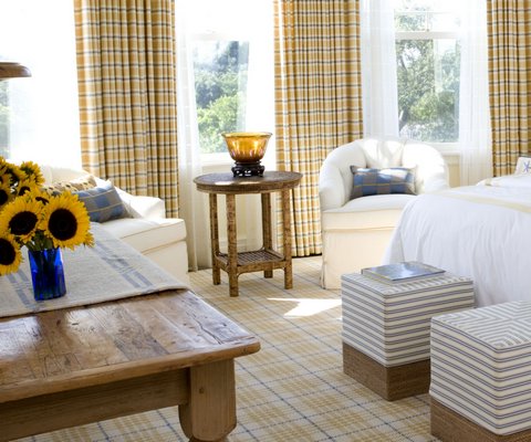 Blue, yellow and white bring the outdoors indoors. MARSHALL WATSON