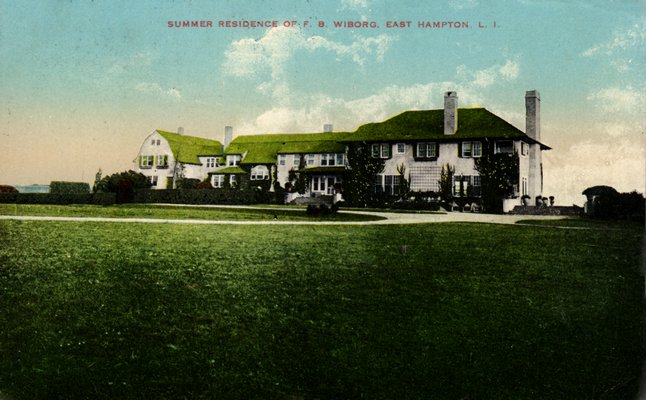 Postcards were often made of impressive homes or mansions in the Hamptons during the Gilded Age. COURTESY