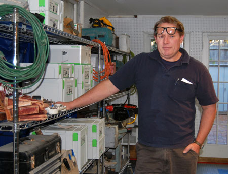 James Ledogar's Hampton Bays workshop.