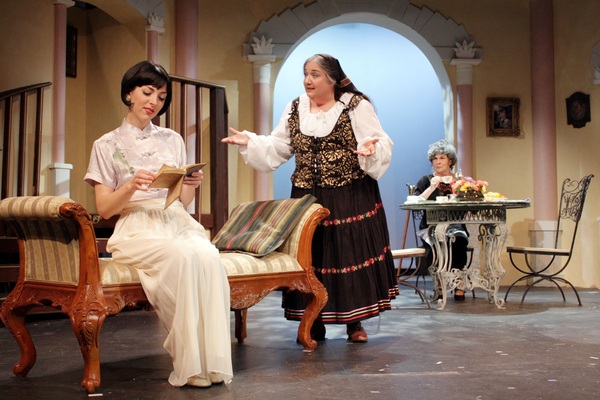 Jessica Forsythe, left, and Diana Marbury, pictured here with Debbie Starker as the maid, star in the Hampton Theatre Company production of "The Enchanted April."