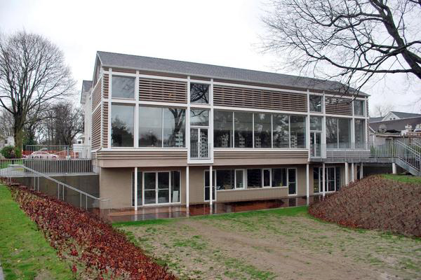 The back of the renovated Bridgehampton Library.