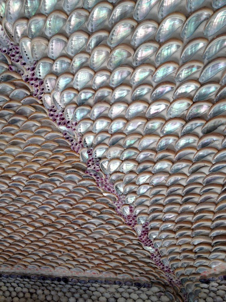 Coquillage on the ceiling at the Rayner garden. MARSHALL WATSON
