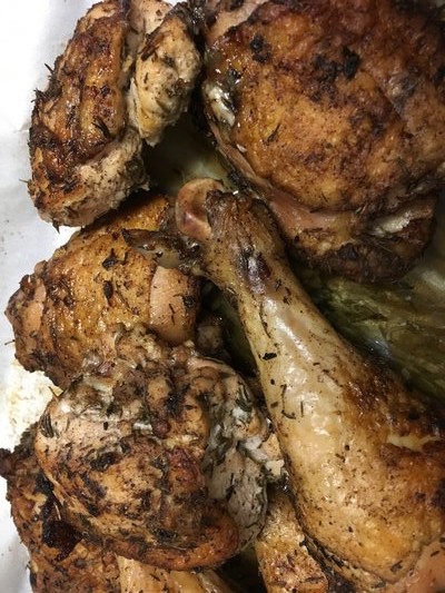 Grilled chicken.  JANEEN SARLIN