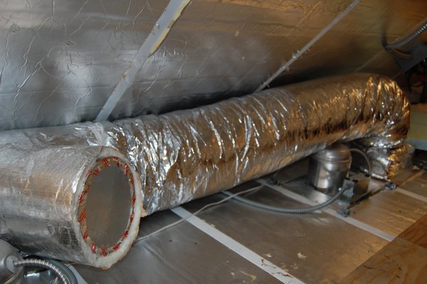 An example of a properly wrapped heating and air- conditioning system. JON WINKLER