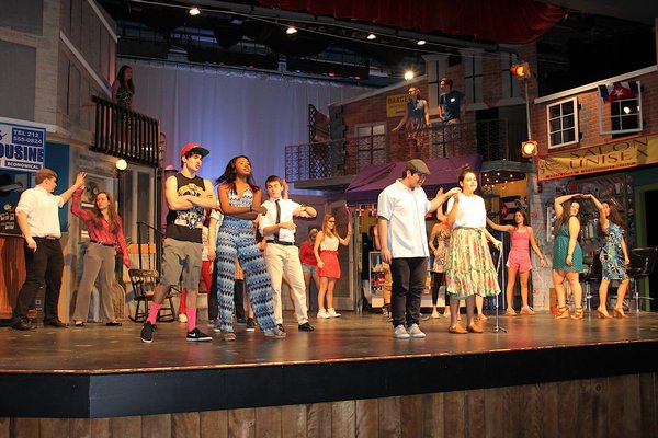 The ensemble cast of the East Hampton High School's production of "In the Heights." KYRIL BROMLEY