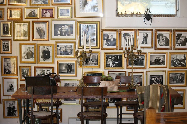 Many famous fashion faces adorn the walls of Lauren Ezersky's home in Amagansett.    KELLY ANN SMITH