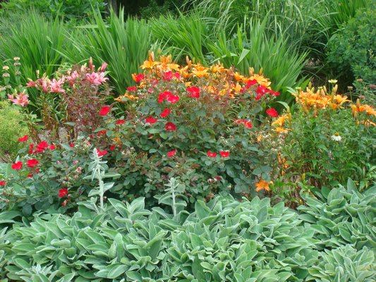 A flower bed at Bridge Gardens. COURTESY PECONIC LAND TRUST