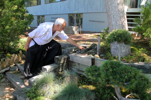 Peter Gamby in his Zen garden. KYRIL BROMLEY