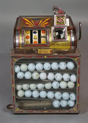 A golf ball slot machine from Three Ponds Farm. COURTESY THE POTOMACK COMPANY