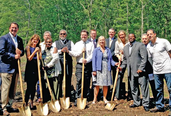 June 6: Southampton Town, Housing Authority and Long Island Housing Partnership officials gathered in Flanders last week to break ground on the first of 11 new affordable homes that will be built.