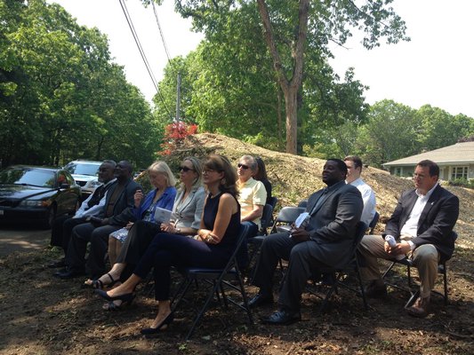 Southampton Town officials gathered in Flanders for a groundbreaking ceremony at the site of the first of nine affordable homes the Southampton Housing Authority will build over the next six months. BY CAROL MORAN