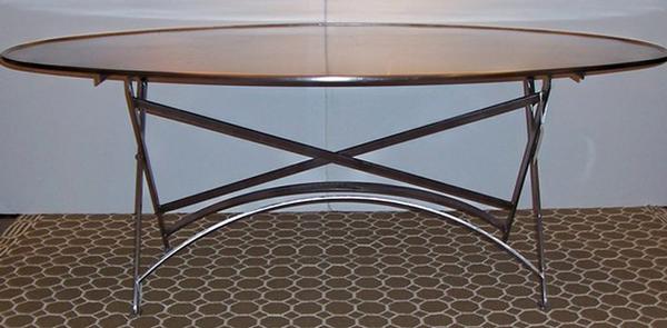 Metal table by Paul Ferrante.