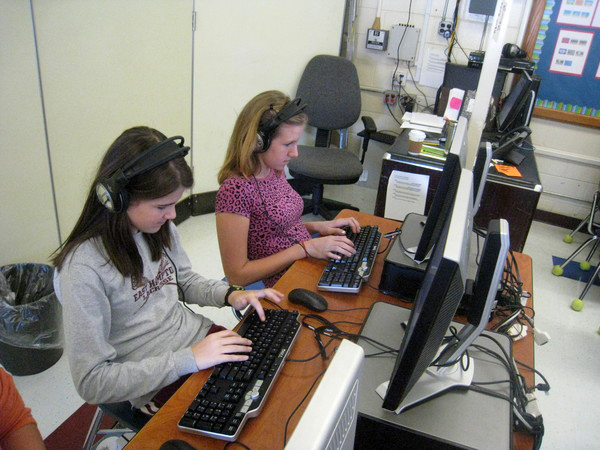 East Hampton Middle School Students Mary Nolan and Rachel Kessler