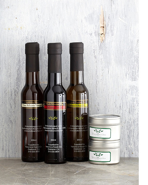 Balsamic vinegar selection from Vines & Branches.  COURTESY VINES & BRANCHES