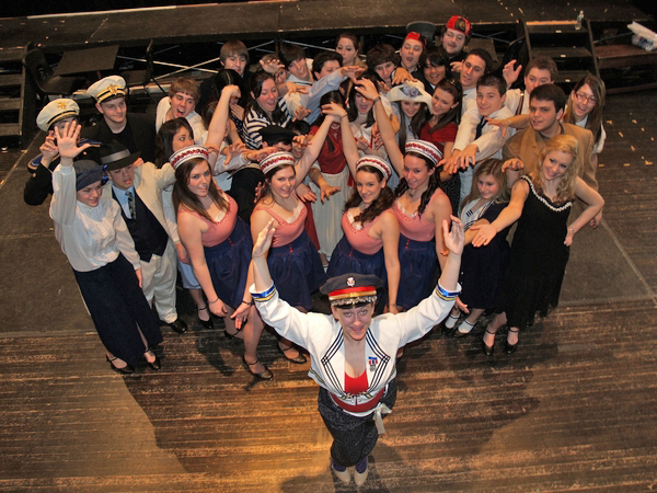 Eastport South Manor theater students rehearse for the spring musical, "Anything Goes."