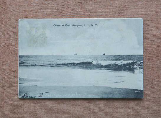 A postcard of the ocean in East Hampton.