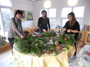 Bridge Gardens is bringing back its wreath decorating workshop after a successful turnout last year. COURTESY PECONIC LAND TRUST
