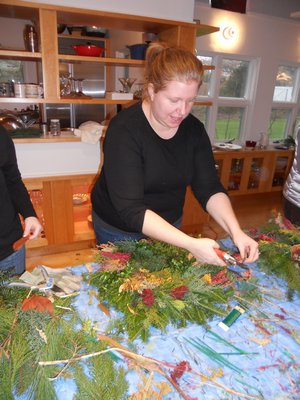 Bridge Gardens is bringing back its wreath decorating workshop after a successful turnout last year. COURTESY PECONIC LAND TRUST