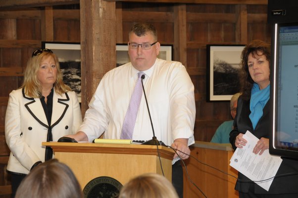 East Hampton Town Principal Building Inspector Ann Glennon, Town Attorney Michael Sendlenski and Director of Code Enforcement Betsy Bambrick answered questions, explained the process and allayed fears about the new rental registry at a meeting specifically geared toward real estate professionals on January 20. RICHARD LEWIN