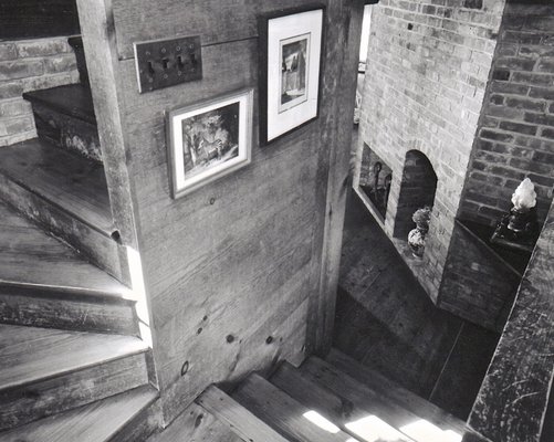 The interior of the 1967 barn for Albert and Janice Gerton reflects Scheffer's love of natural materials as well as a look of uncalculated simplicity. COURTESY JEFF HEATLEY