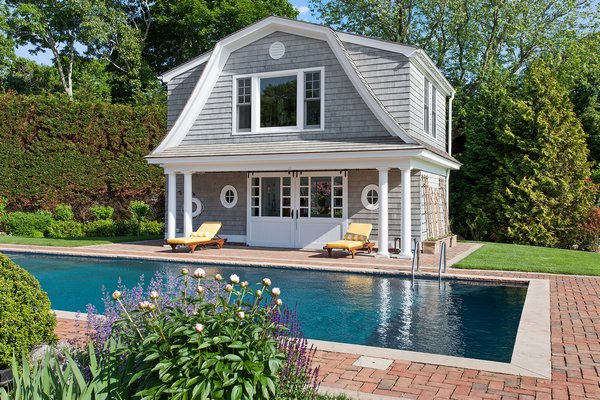 The pool and pool house.