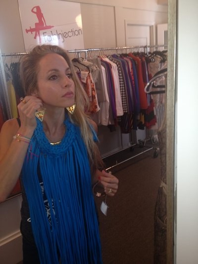 VH1 host Jackie Mirranne shops at FabInjection. COURTESY CARMEN ADRIANA